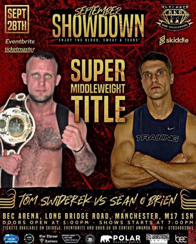 Swiderek makes second defence of his Bare Knuckle Super Middleweight title!